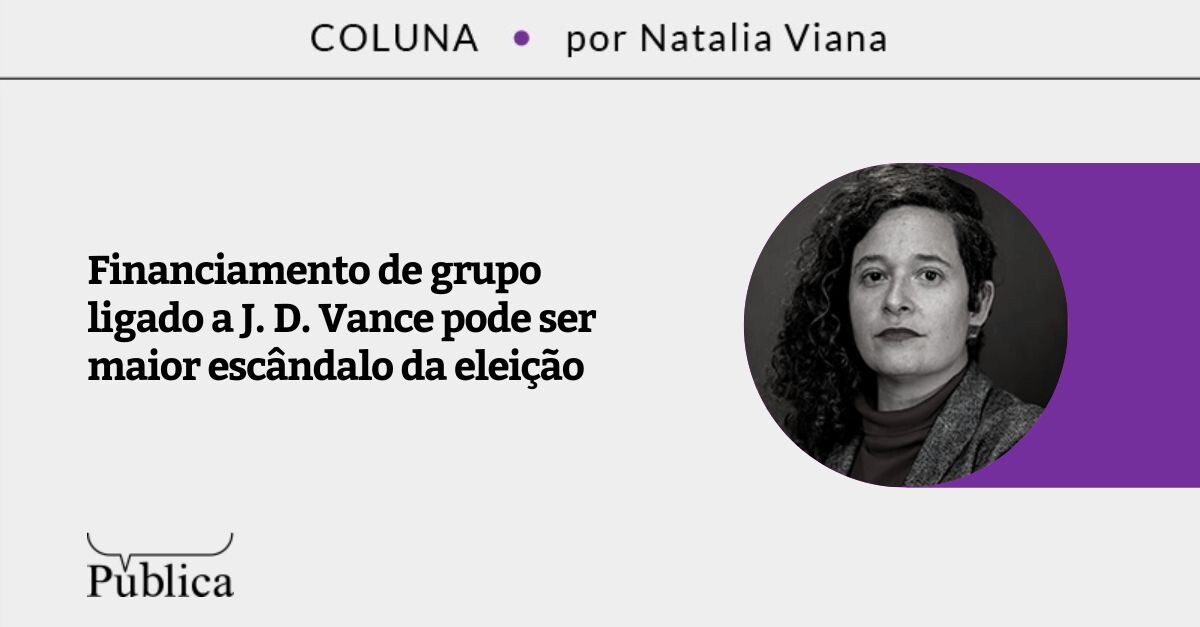 Financiamento de grupo ligado a J. D. Vance pode ser maior escândalo da eleição