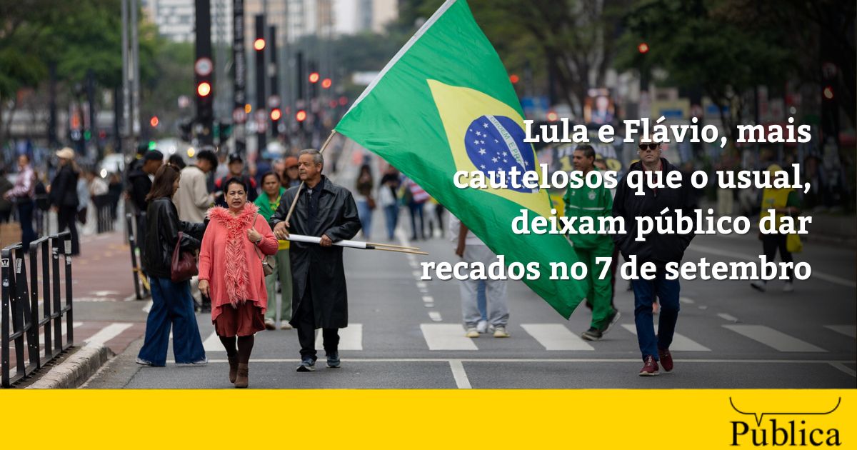 Lula e Flávio, mais cautelosos que o usual, deixam público dar recados no 7 de setembro
