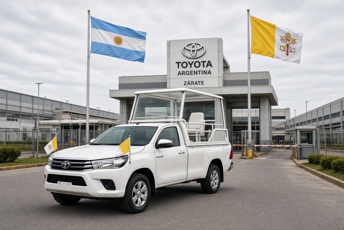 Toyota Hilux vai virar papamóvel para visita do Papa Leão XIV à Argentina