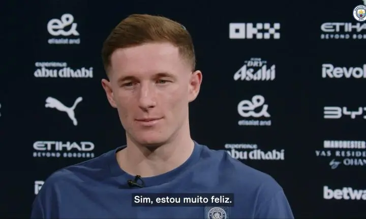 A primeira entrevista de Elliot Anderson como jogador do Manchester City